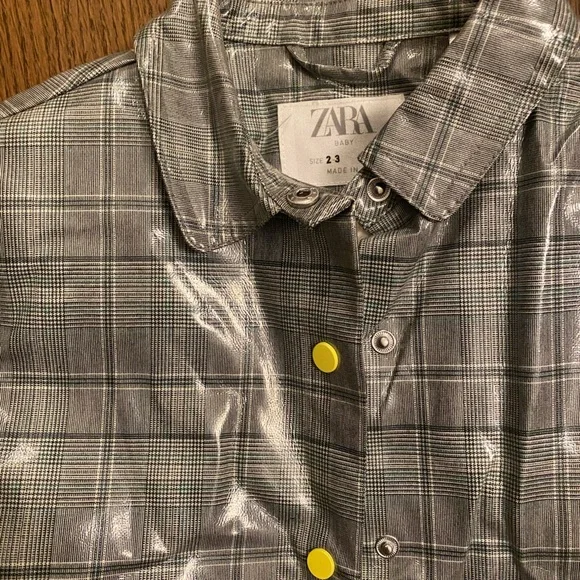 Zara waterproof fur lined rain coat - 2-3y EXCELLENT condition